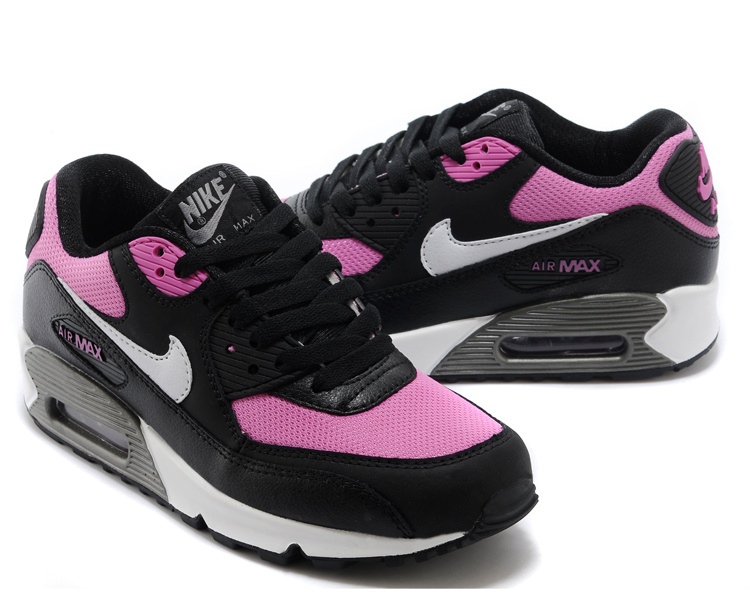 Women's Nike Air Max 90 Black Peach White Shoes