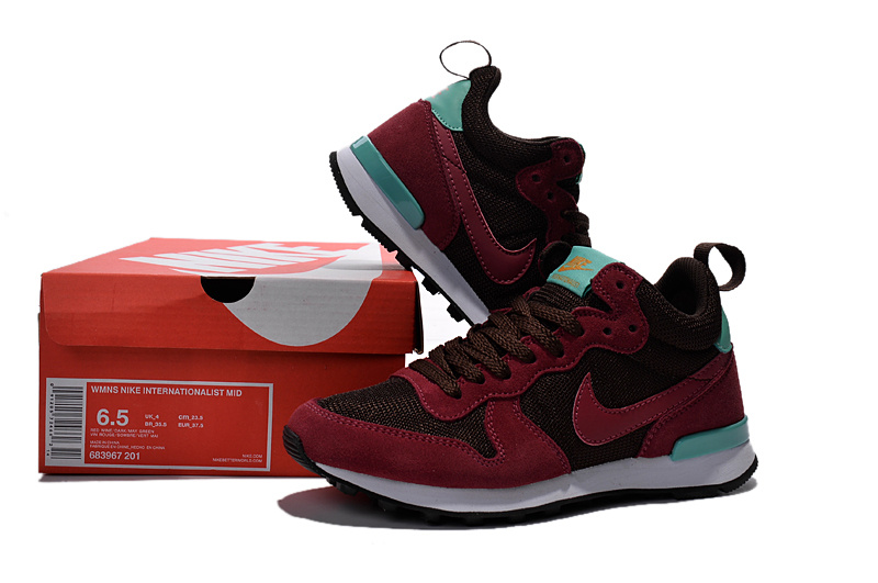 Women Nike 2015 Archive Dark Red Shoes