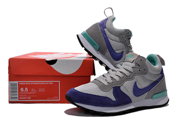 Women Nike 2015 Archive Grey Blue Shoes