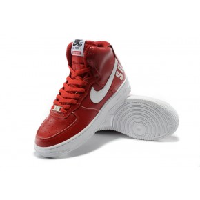 Women Nike Air Force 1 High Red White Shoes