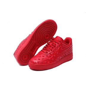 Women Nike Air Force 1 Low All Red Shoes - Click Image to Close