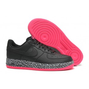 Women Nike Air Force 1 Low Black Pink Shoes - Click Image to Close