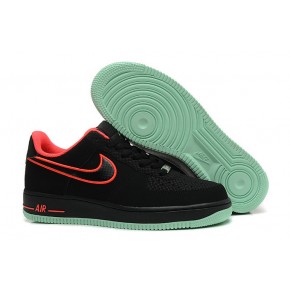 Women Nike Air Force 1 Low Black Red Shoes - Click Image to Close