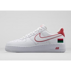 Women Nike Air Force 1 Low White Red Shoes - Click Image to Close