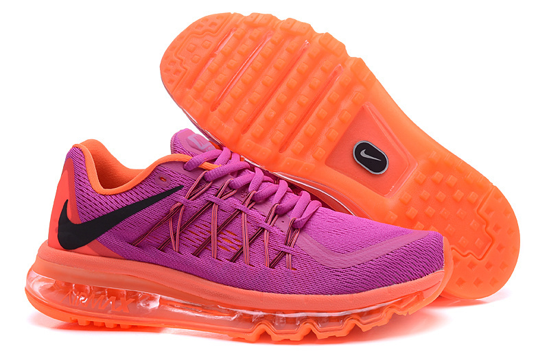 Women Nike Air Max 2015 Purple Orange Running Shoes - Click Image to Close