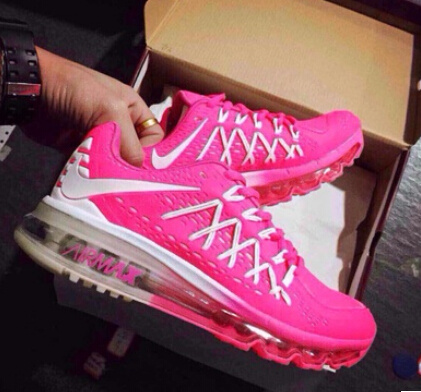Women Nike Air Max 2015 Red White Shoes - Click Image to Close