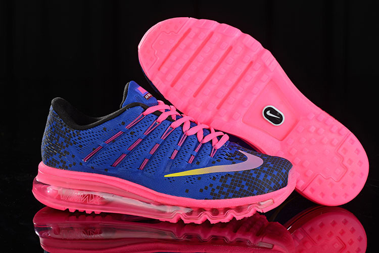 Women Nike Air Max 2016 Deep Blue Pink Shoes - Click Image to Close