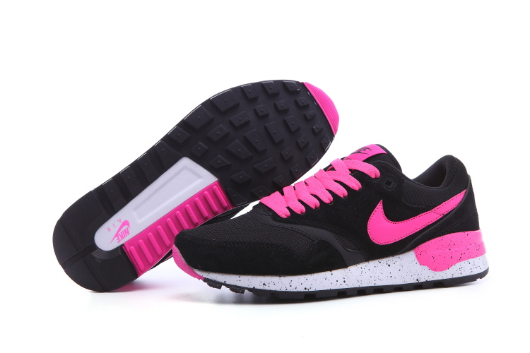 Women Nike Air Max 87 Retro Black Pink White Shoes