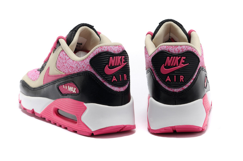 Women's Nike Air Max 90 9026 10 White Peach Print Shoes - Click Image to Close
