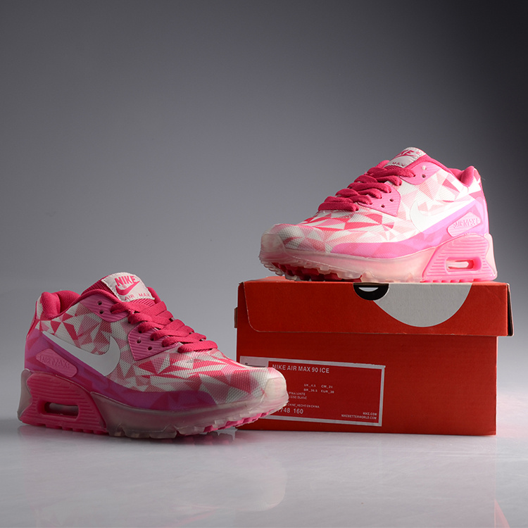 Women Nike Air Max 90 Jelly White Red Shoes - Click Image to Close
