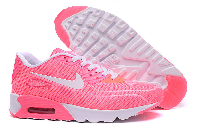 Women Nike Air Max 90 Midnight Firefly Pink White Shoes