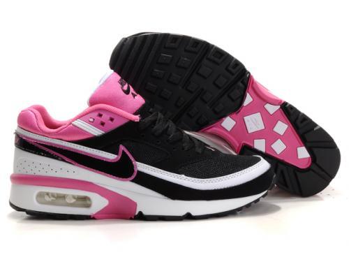 Women Nike Air Max BW Black Pink White Shoes - Click Image to Close