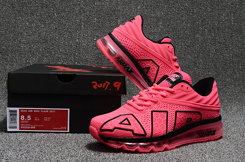 Women Nike Air Max Flair Pink Black Shoes - Click Image to Close