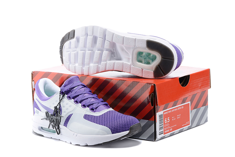 Women Nike Air Max Zero 87 II Purple White Shoes - Click Image to Close