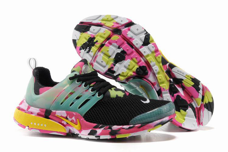 Women Nike Air Presto 1 Camo Black Light Green Pink Sport Shoes - Click Image to Close