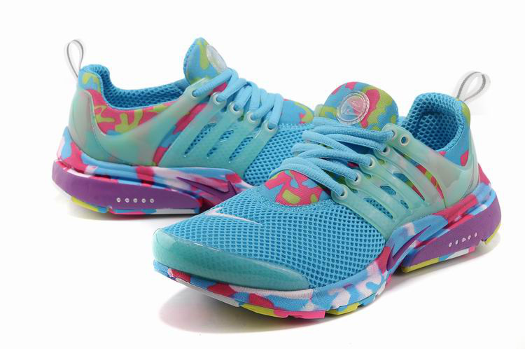 Women Nike Air Presto 1 Camo Blue Pink Purple Sport Shoes - Click Image to Close