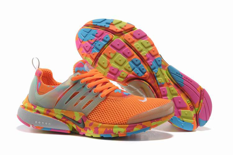 Women Nike Air Presto 1 Camo Orange Sport Shoes - Click Image to Close