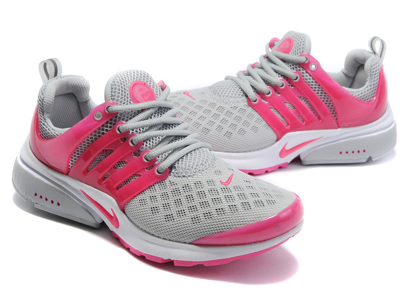 Women Nike Air Presto 2 Carve Grey Red Sport Shoes With Holes