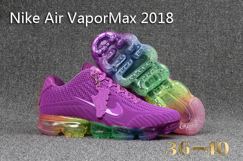 Women Nike Air VaporMax 2018 Purple Shoes - Click Image to Close