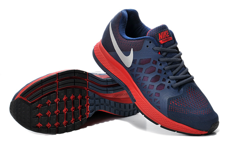 Women Nike Air Zoom Pegasus 31 Deep Blue Red Running Shoes