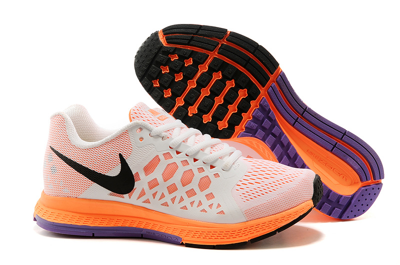 Women Nike Air Zoom Pegasus 31 White Orange Purple Running Shoes - Click Image to Close