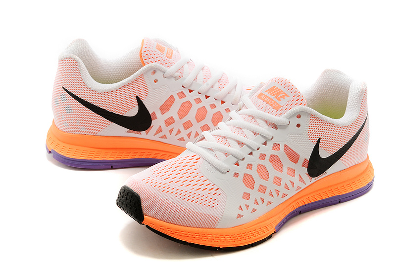 Women Nike Air Zoom Pegasus 31 White Orange Purple Running Shoes - Click Image to Close