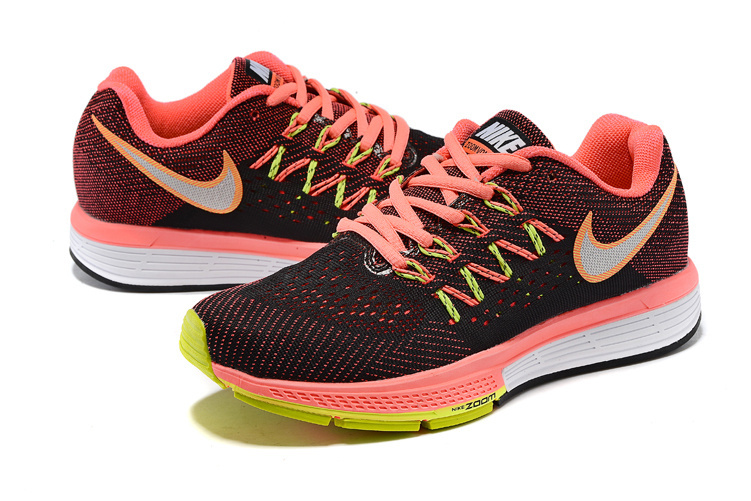 Women Nike Air Zoom Vomero 10 Black Orange Fluorscent White Shoes - Click Image to Close