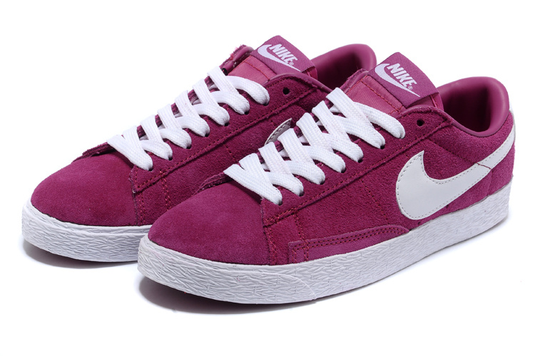 Women Nike Blazer 1 Low Brilliant Purple Red White Shoes