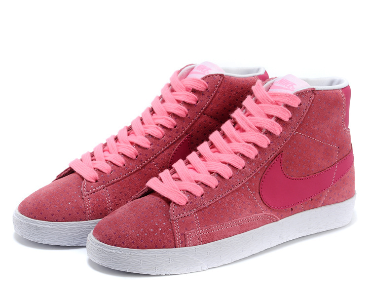 Women Nike Blazer High Pink Shoes - Click Image to Close
