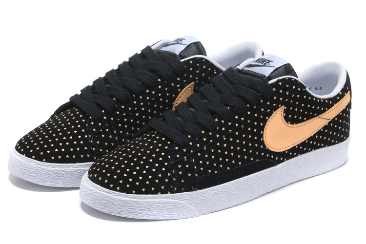 Women Nike Blazer Low Black Gold Shoes