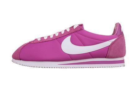 Women Nike Classic Cortez Nylon Purple White Shoes - Click Image to Close