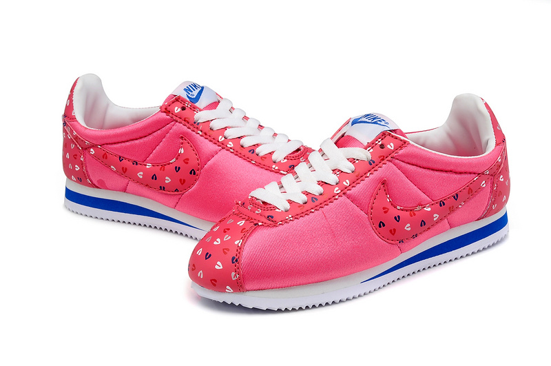 Women Nike Classic Cortez Nylon Red White Blue Shoes