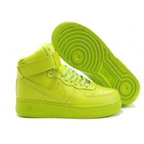 Women Nike Dunk High All Fluorscent Green Shoes - Click Image to Close