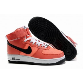 Women Nike Dunk High Redish Orange White Black Shoes - Click Image to Close