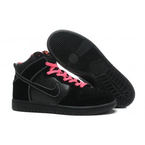 Women Nike Dunk High SB Black Red Shoes - Click Image to Close