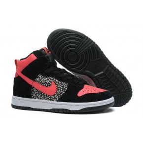 Women Nike Dunk High SB Black Red White Shoes - Click Image to Close