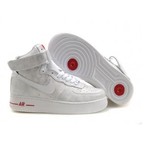Women Nike Dunk High White Red Shoes