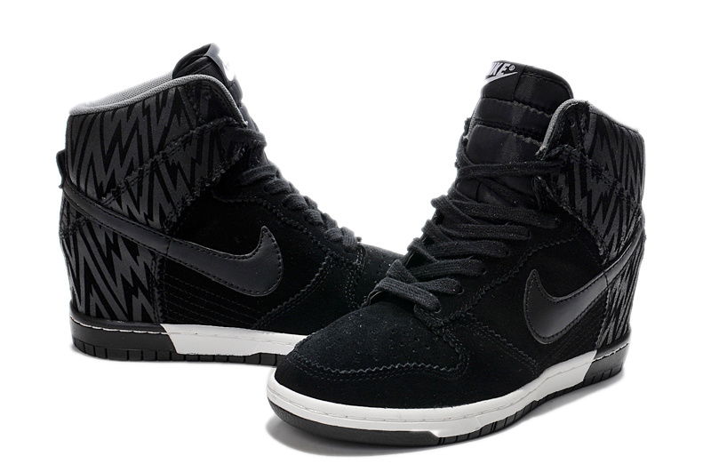 Women Nike Dunk SB High Black Strip Shoes