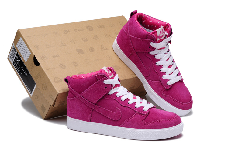 Women Nike Dunk SB Rose Red Shoes - Click Image to Close