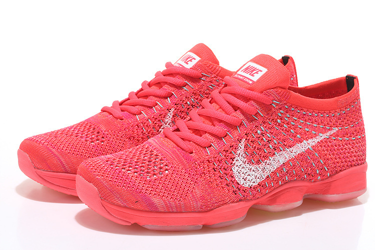 Women Nike Flyknit Agility All Red Running Shoes