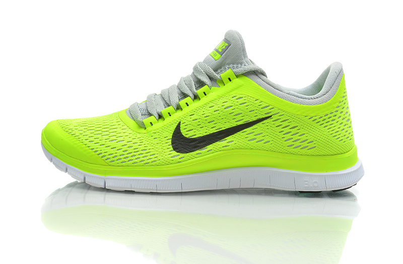 Women Nike Free 3.0 V5 Fluorscent Grey Running Shoes - Click Image to Close