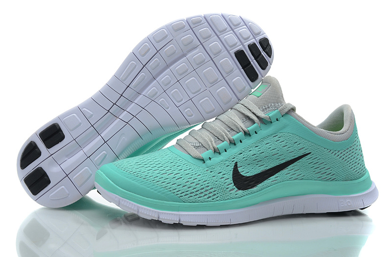 Women Nike Free 3.0 V5 Green Grey Running Shoes