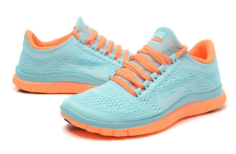 Women Nike Free 3.0 V5 Green Orange Running Shoes