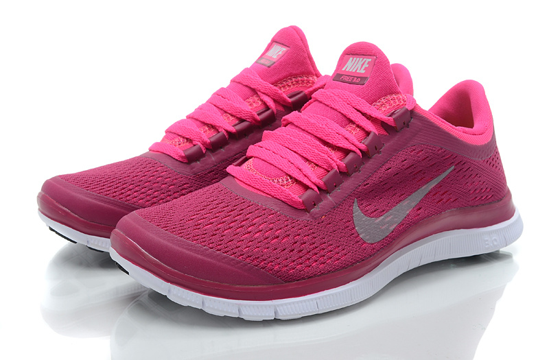 Women Nike Free 3.0 V5 Red White Running Shoes - Click Image to Close
