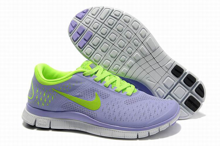 Women Nike Free 4.0 V2 Light Purple Fluorscent Running Shoes - Click Image to Close