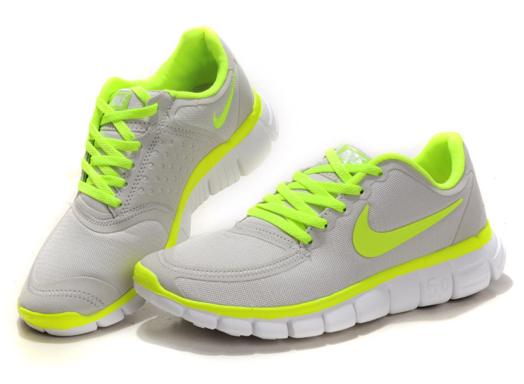 Women Nike Free 5.0 V4 Running Shoes Grey Green