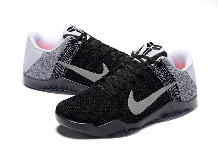 Women Nike Kobe 11 Weave Offical Black Grey Shoes - Click Image to Close