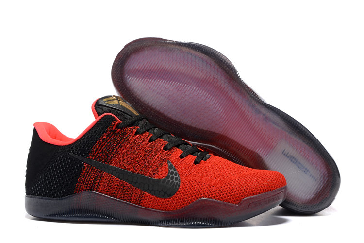 Women Nike Kobe 11 Weave Offical Red Black Shoes