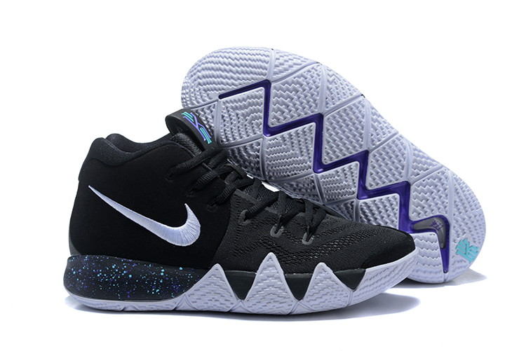 Women Nike Kyrie 4 Black White Shoes - Click Image to Close