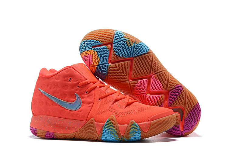 Women Nike Kyrie 4 Lucky Red Blue Shoes - Click Image to Close